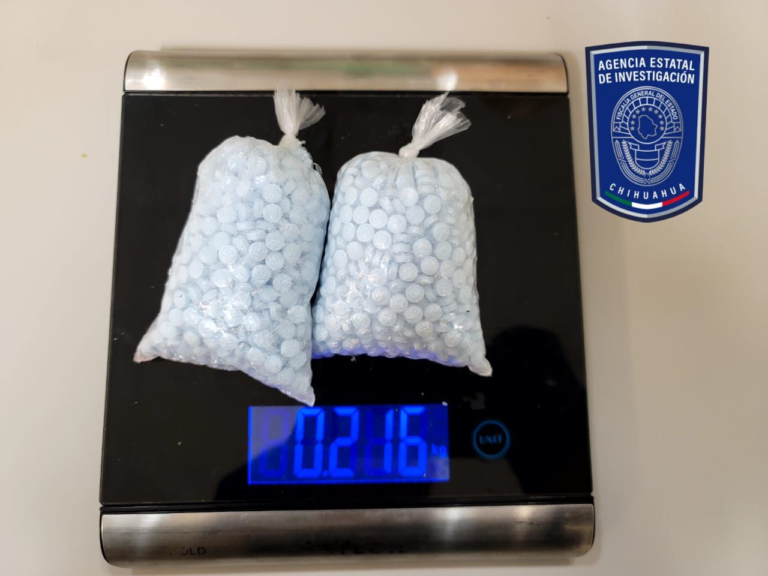 Aseguran 5 kg de cristal y mil pastillas de fentanilo en Juárez