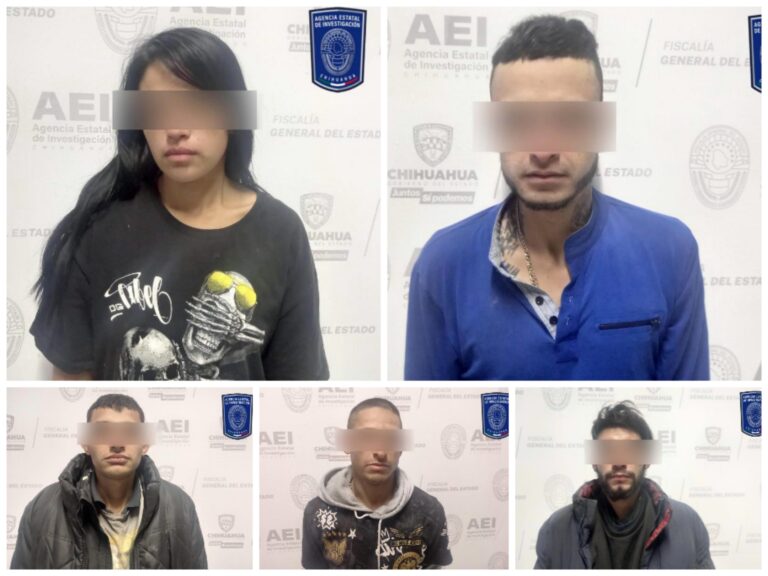 Detienen a 4 hombres y 1 mujer narcomenudeo en Cuauhtémoc