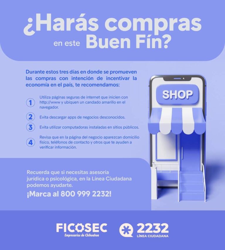Llama la Línea Ciudadana de FICOSEC a realizar compras segura
