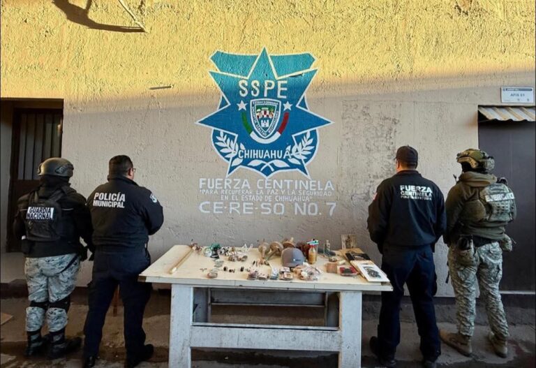 Realizan revisión sorpresa al CERESO de Cuauhtémoc, localizan objetos ilegales